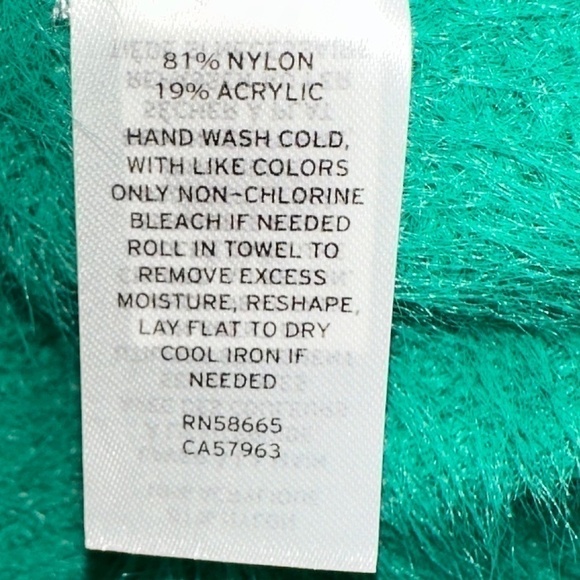 Halogen Green Fuzzy turtleneck sweater , XL.  P1038 - Picture 4 of 4
